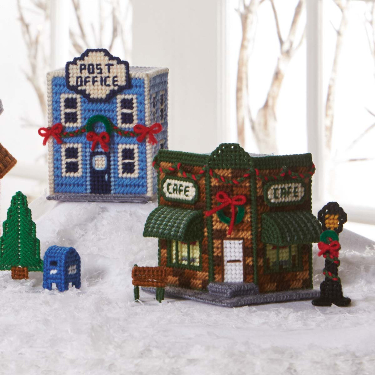 Herrschners Christmas Village Plastic Canvas Kit herrschners-christmas-village-plastic-canvas-kit