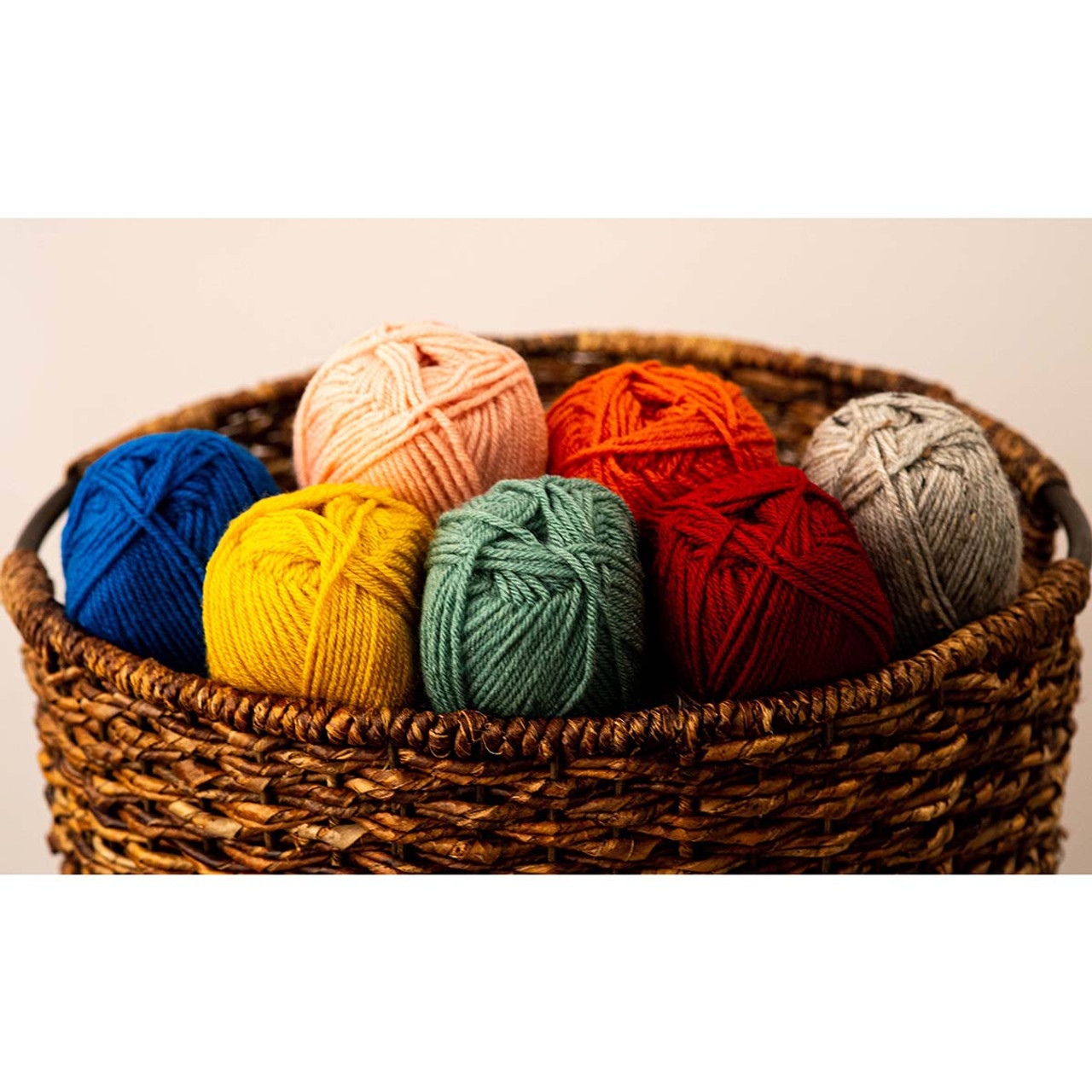 lion brand yarn - pound of love - 3 balls (barley)