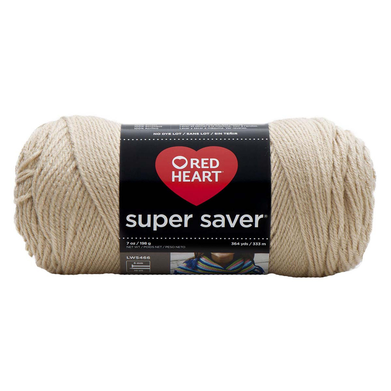 Pack of 4) Red Heart Super Saver Yarn-Soft White