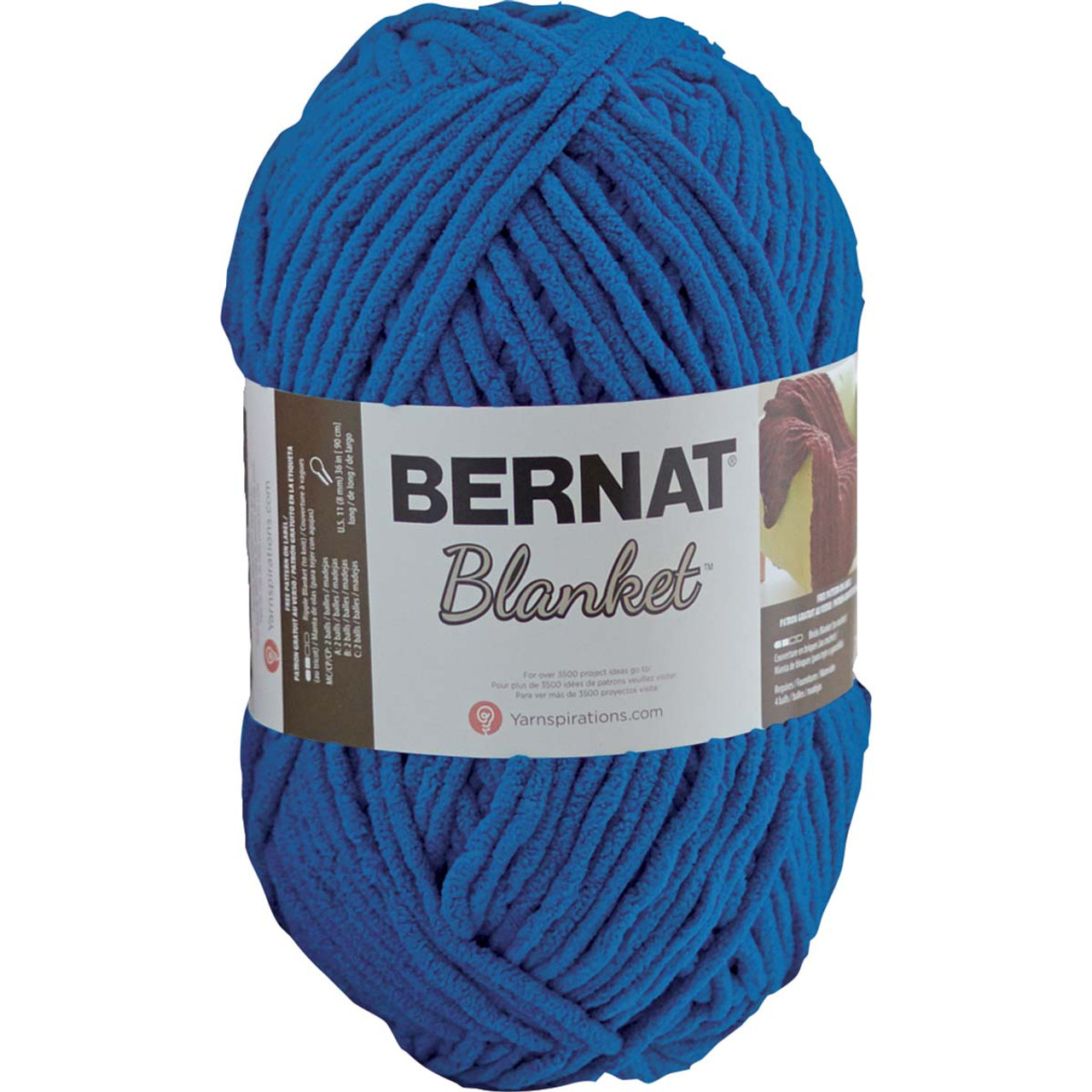 Bernat Blanket Yarn - Big Ball (10.5 oz) - 2 Pack with Pattern Cards in  Color (Tidepool)