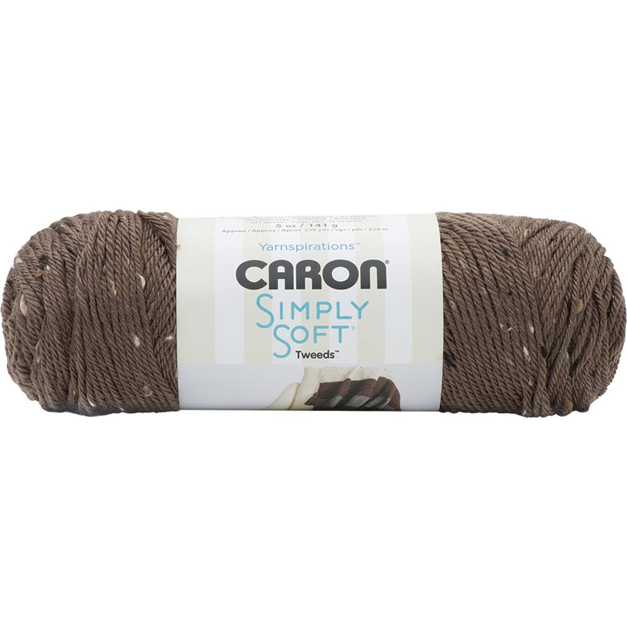 Caron Simply Soft Tweeds Yarn Off White, Multipack of 3