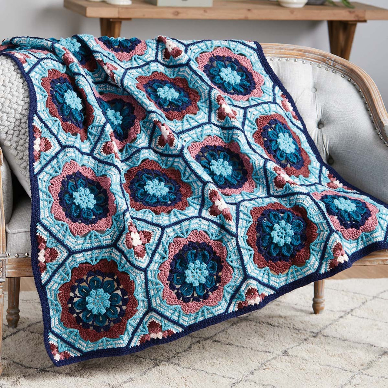 Herrschners Flower Shoppe Afghan Crochet Kit