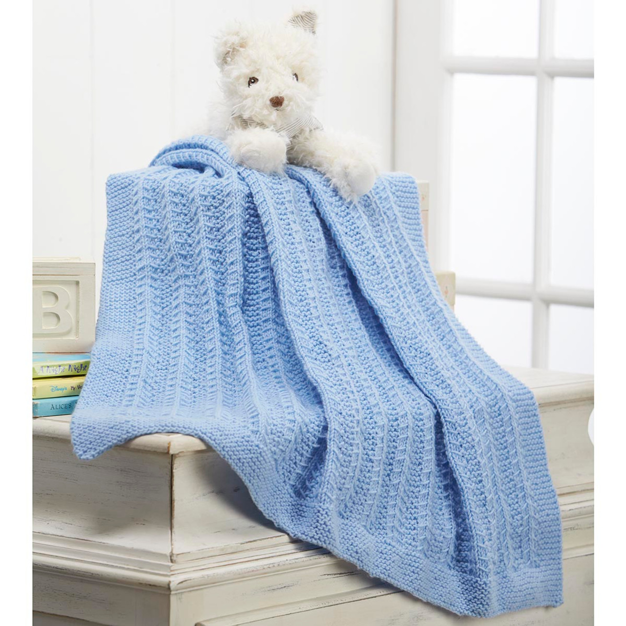 Herrschners Madison Baby Blanket Knit Kit