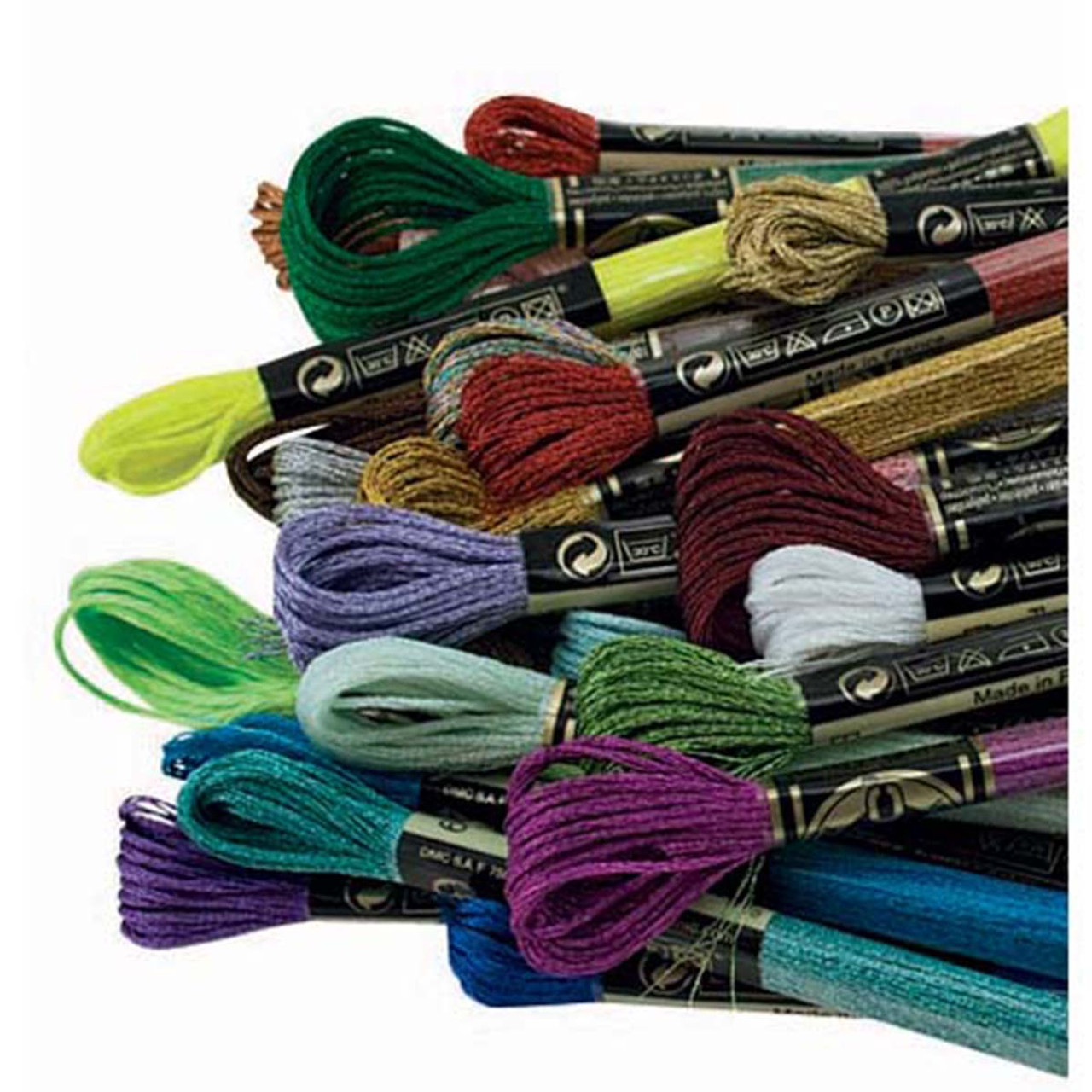 Hot 19Pcs Metallic Embroidery Skein Threads Multi-Color Embroidery