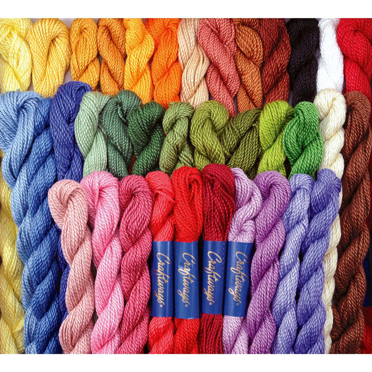  KCS 25 M/Skein Mercerized Pearl Cotton Crochet Needlepoint  Thread,Size 5, 12 skeins,Mixed Color 11 : Arts, Crafts & Sewing