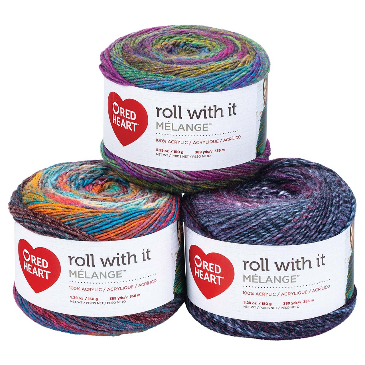 Red Heart Roll With It Melange Yarn