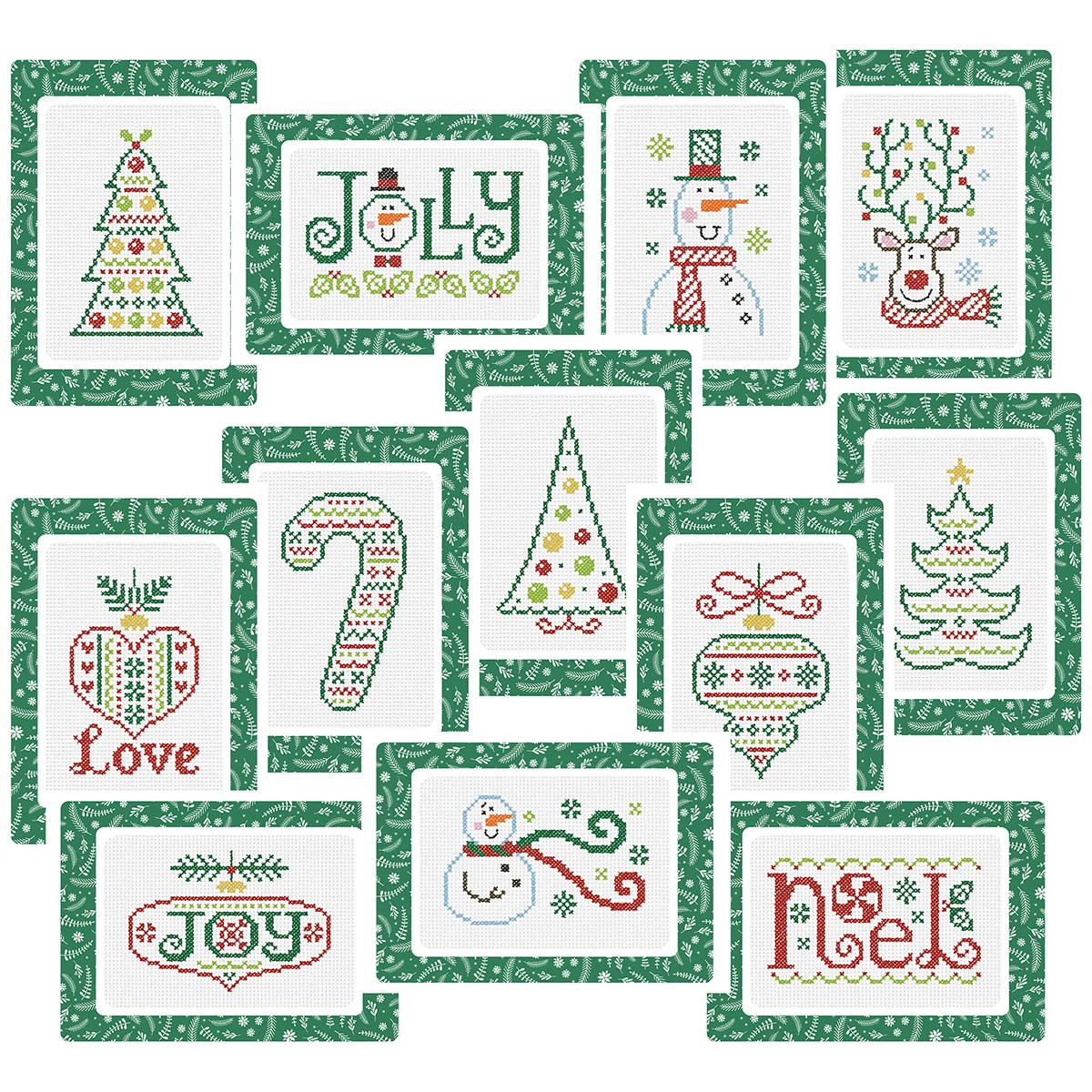 Herrschners Christmas Wishes Greeting Cards Counted CrossStitch Kit