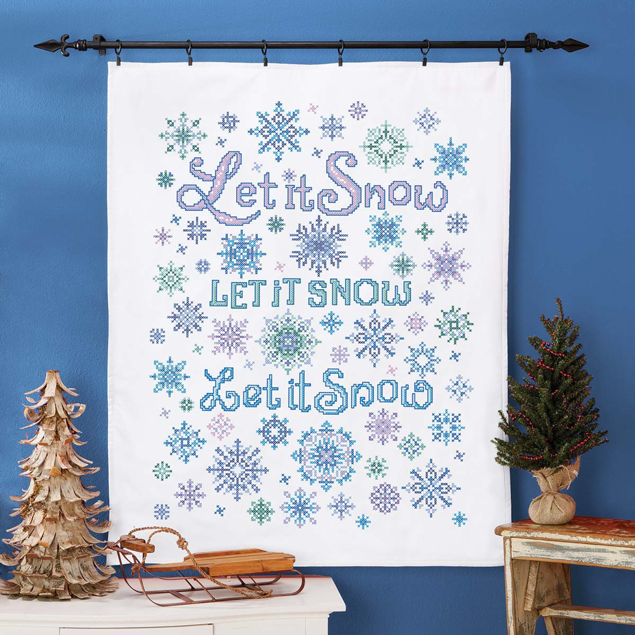Let It Snow! Snowflake Punch Needle Embroidery Pattern