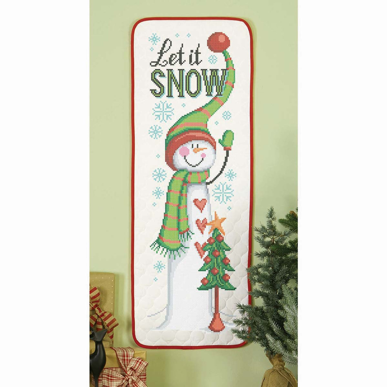 Herrschners Snow Family Beaded Banner Kit