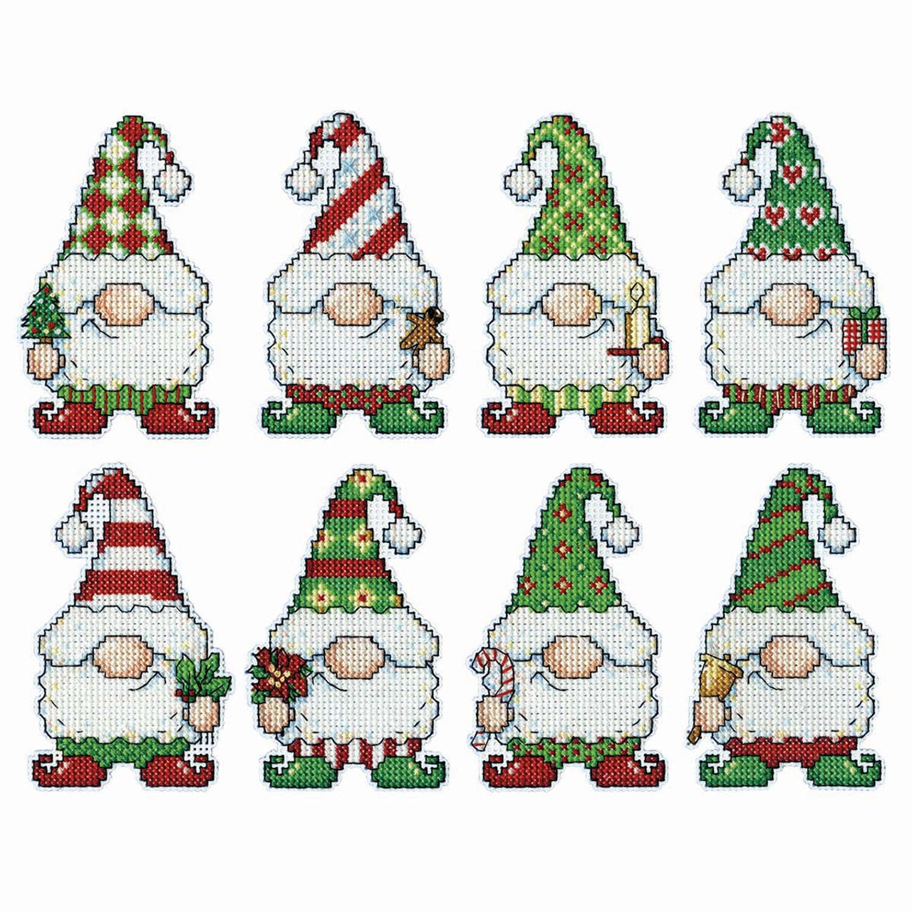 Christmas Gnomes | Counted Cross Stitch Pattern Book: Small and Fast Ornament Sized Holiday Designs | Great for Beginners