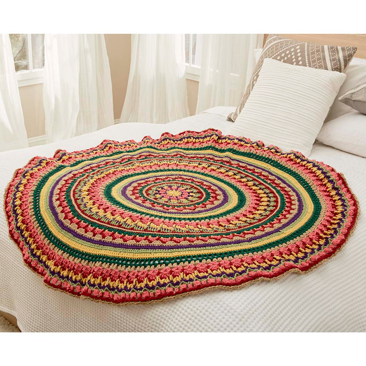 Crochet Afghan Downloads - Mandala-Style Throws to Crochet