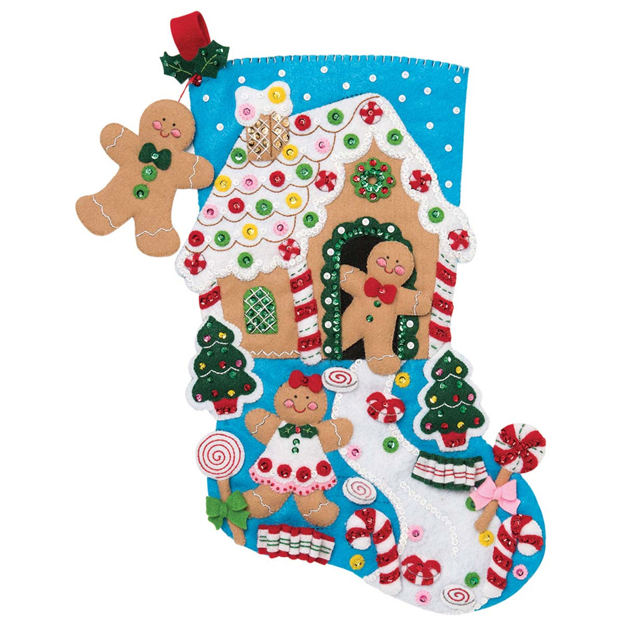 Bucilla Gingerbread House Stocking Kit