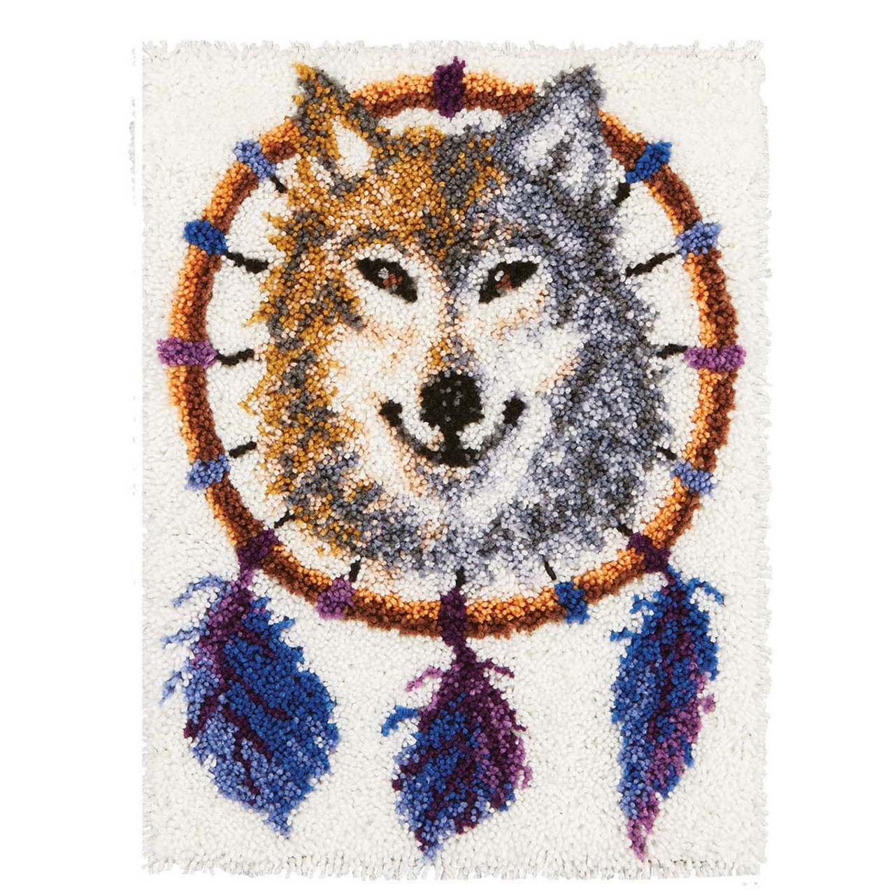 Wolf Family Latch Hook Rug Kit