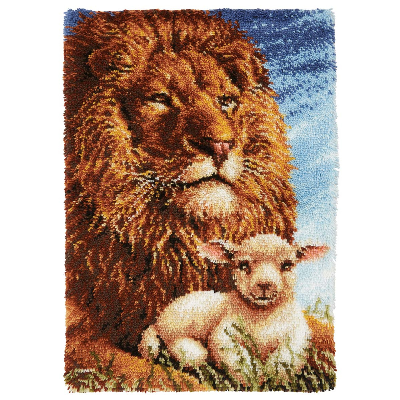 Plastic Canvas - Patterns - Print-to-Order Patterns - Lion & Lamb Tote Bag Plastic  Canvas Pattern