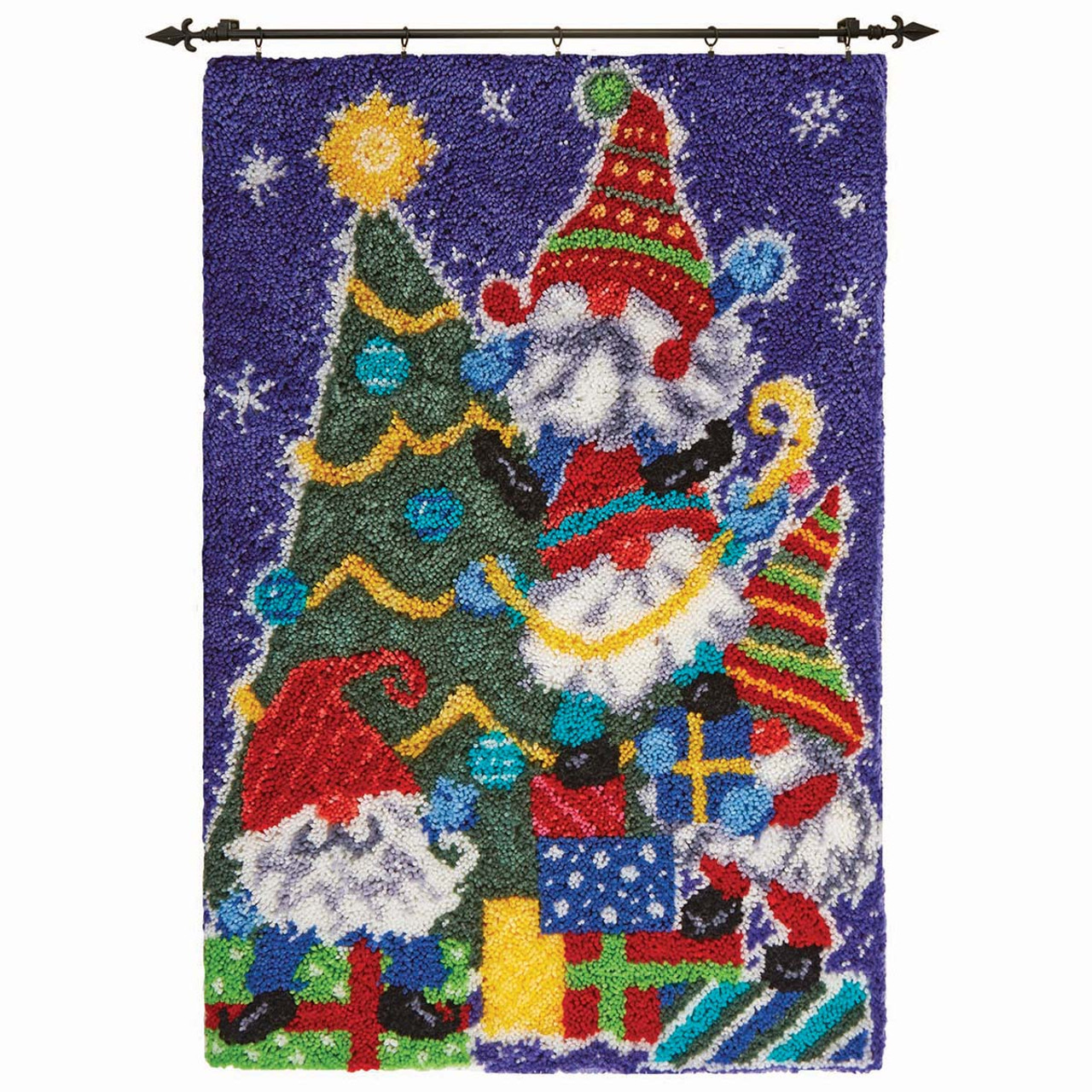 Herrschners Holiday Gnomes Latch Hook Kit