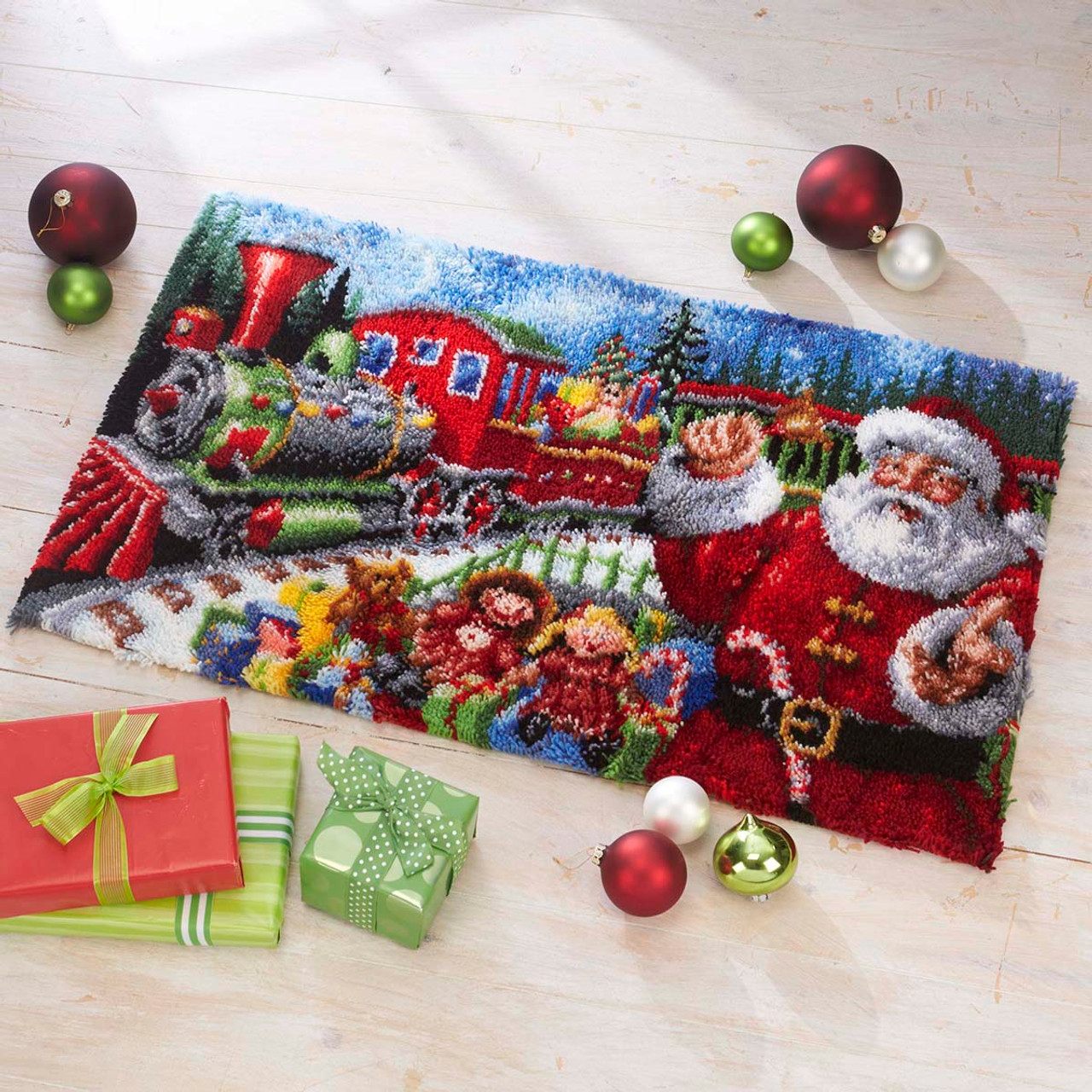 Latch Hook Kits, Large Latch Hook Rug Kit for Adults Latch Hook Kits With  Printed Canvas Christmas Decoration 