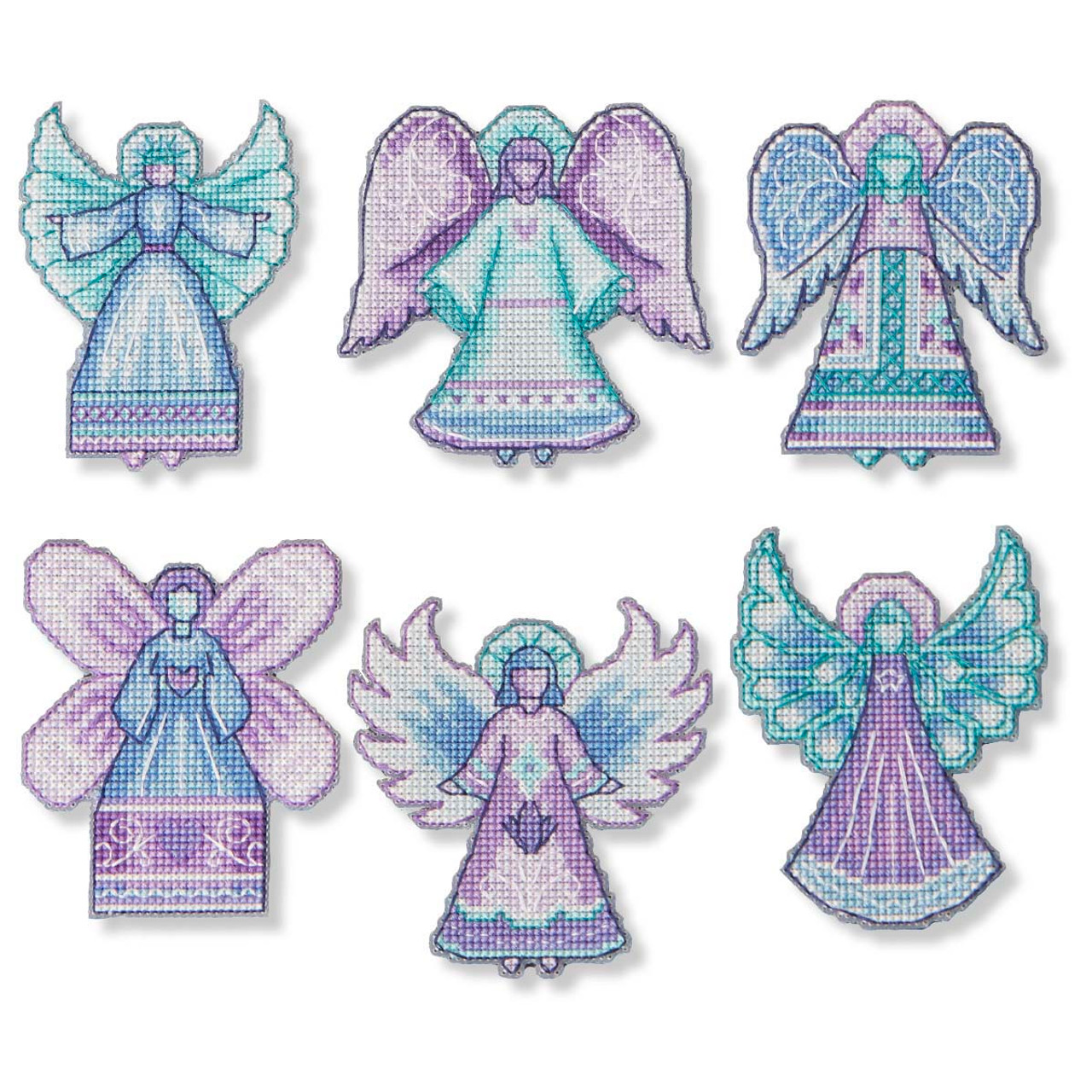 Herrschners Christmas Helpers Sled Ornaments Counted Cross-Stitch Kit
