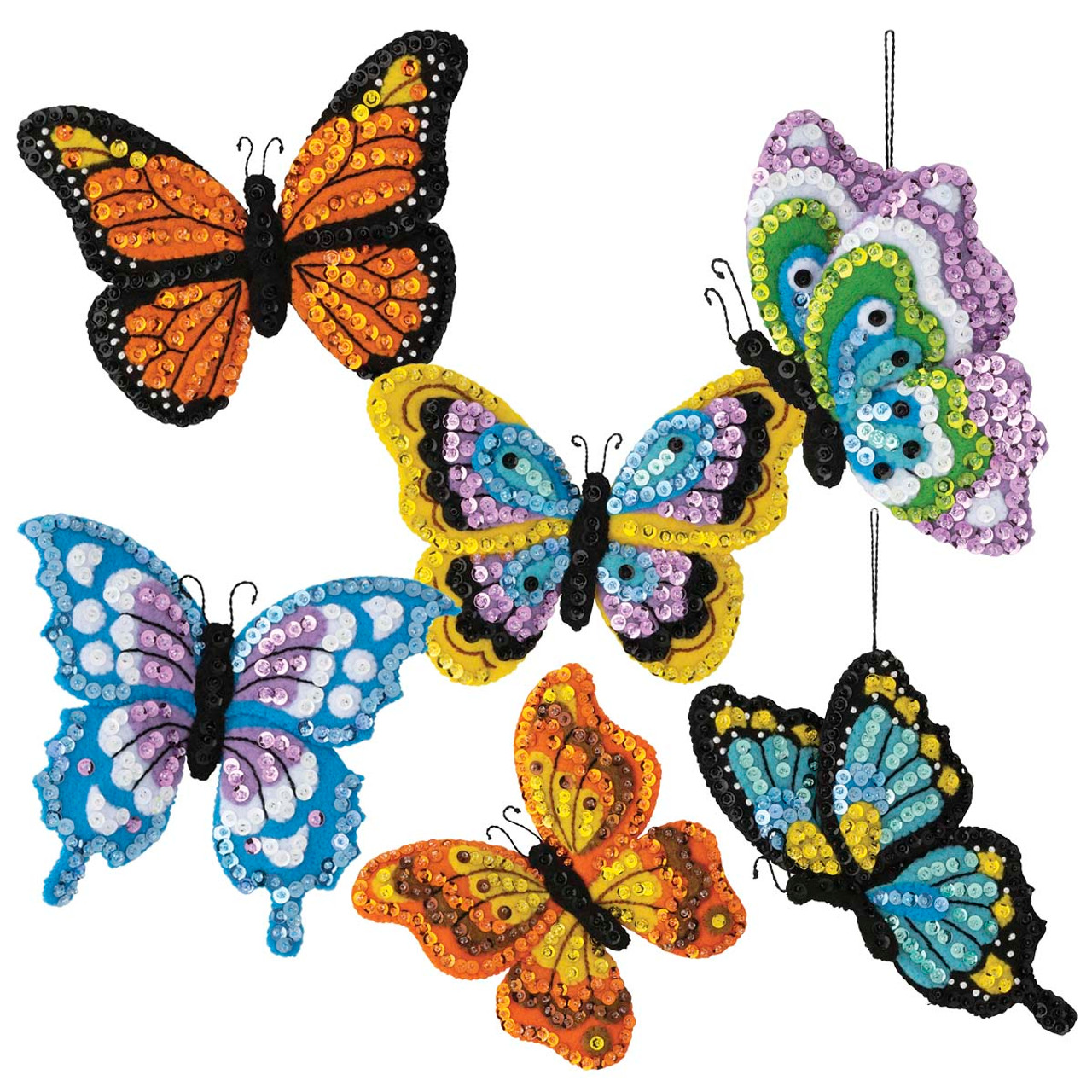 Felt Ornament Kit - Butterfly - 699919343928