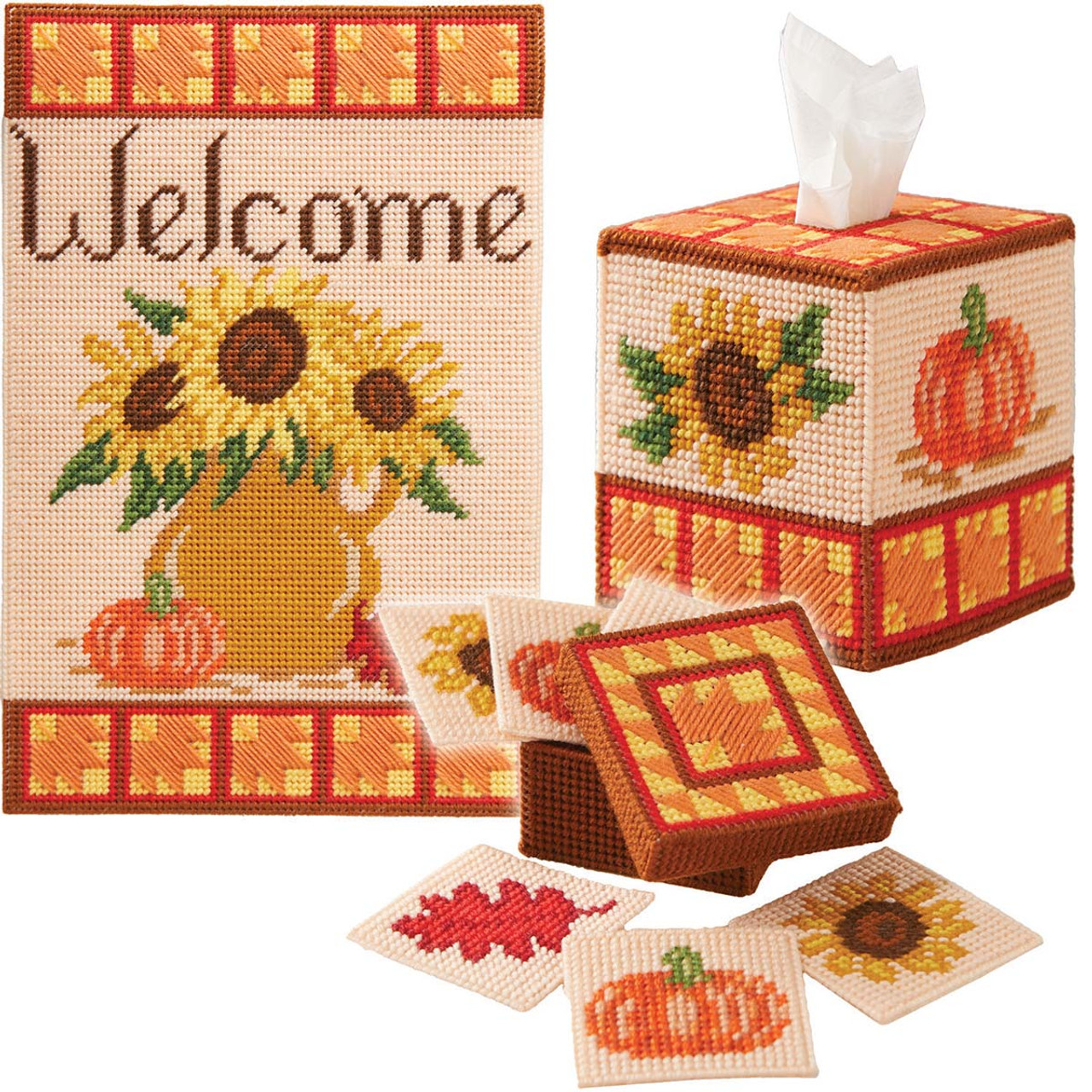 Fall Welcome Set Plastic Canvas fall-welcome-set-plastic-canvas