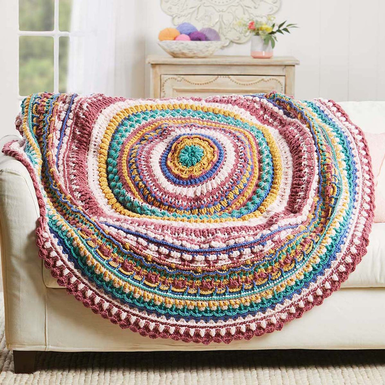 Herrschners Flower Shoppe Crochet Afghan Kit