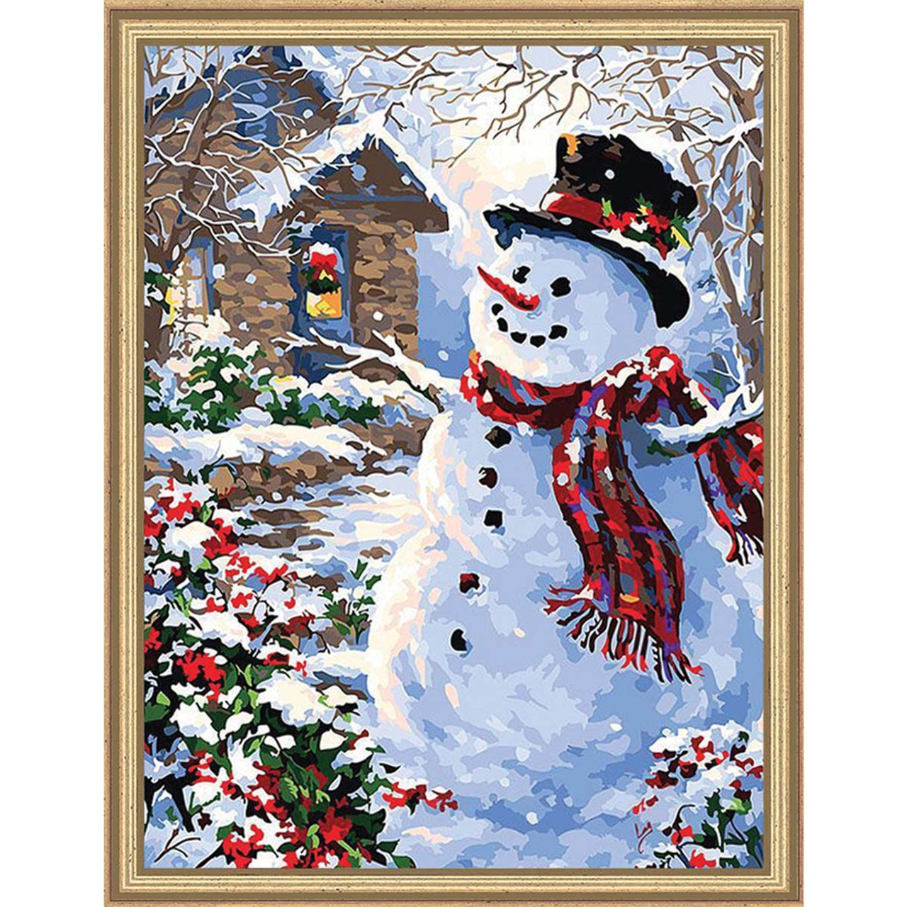 Paint By Number Kit 20X16 Country Snowman