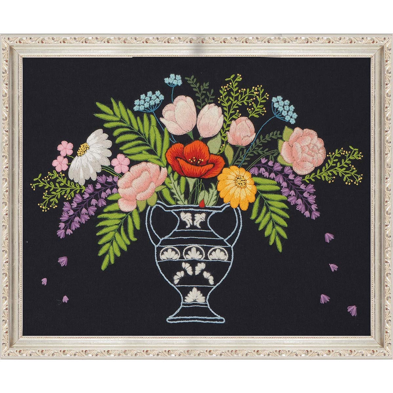 Herrschners Spring Bouquet Kit & Frame Stamped Embroidery