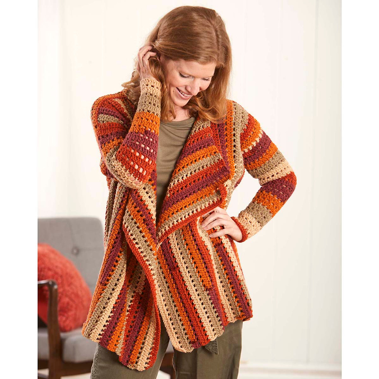 Herrschners Go-To Granny Cardigan Crochet Kit