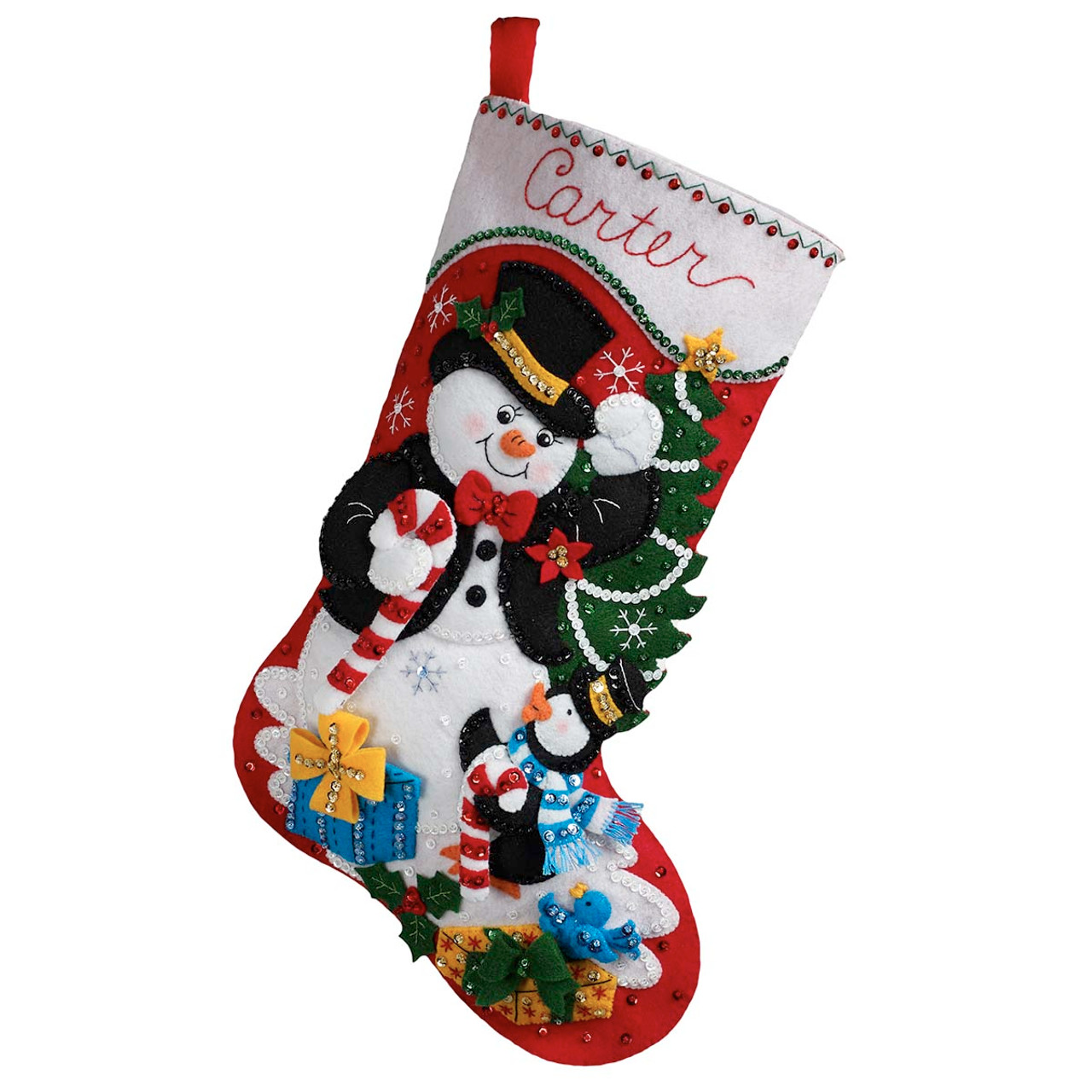 Bucilla Christmas Stocking holiday Patchwork Made to Order 