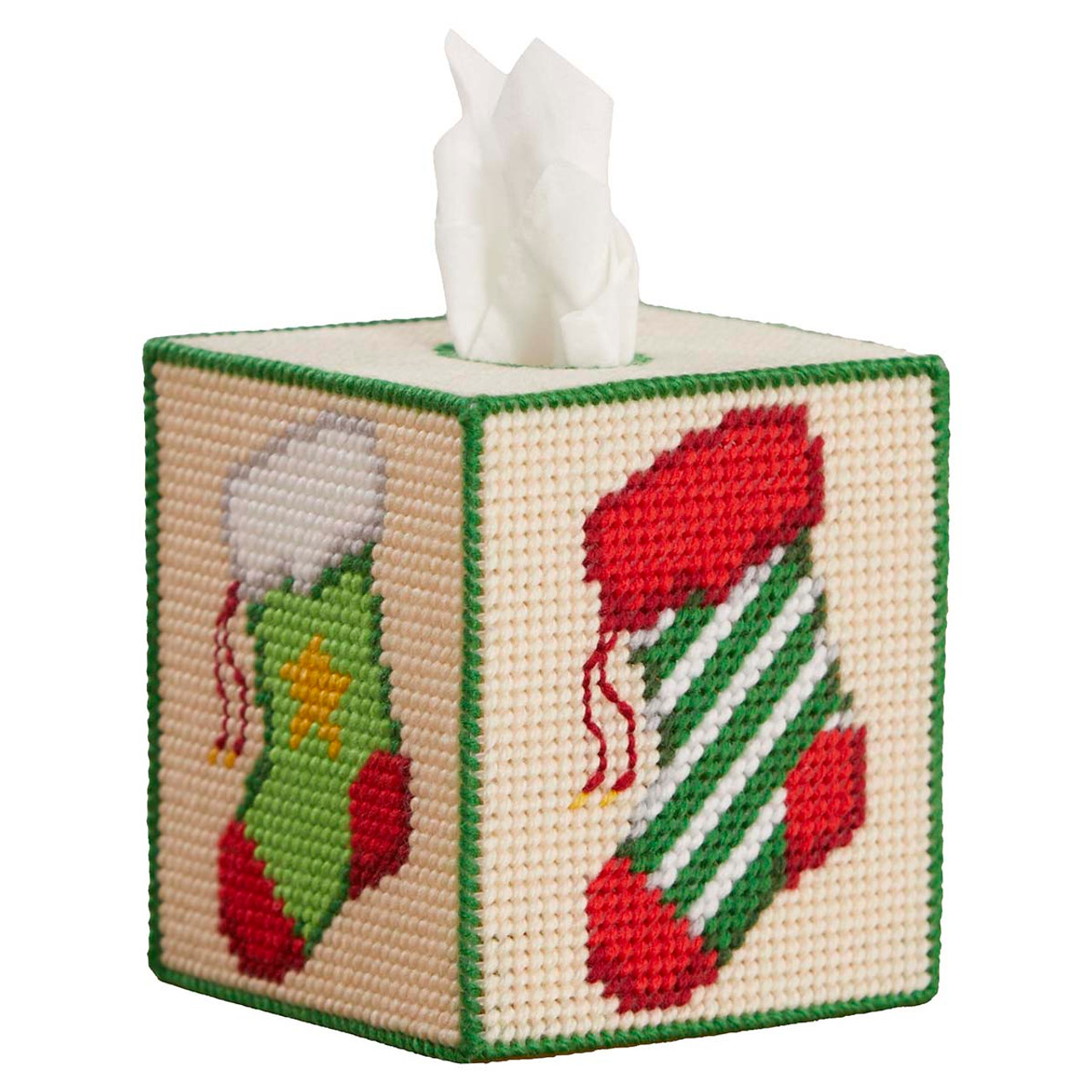Herrschners Christmas Whimsy Tissue Box Plastic Canvas Kit