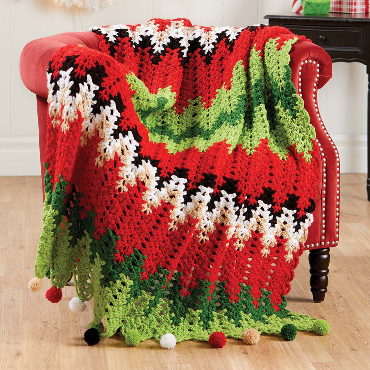 Herrschners Christmas Retreat Afghan Crochet Kit