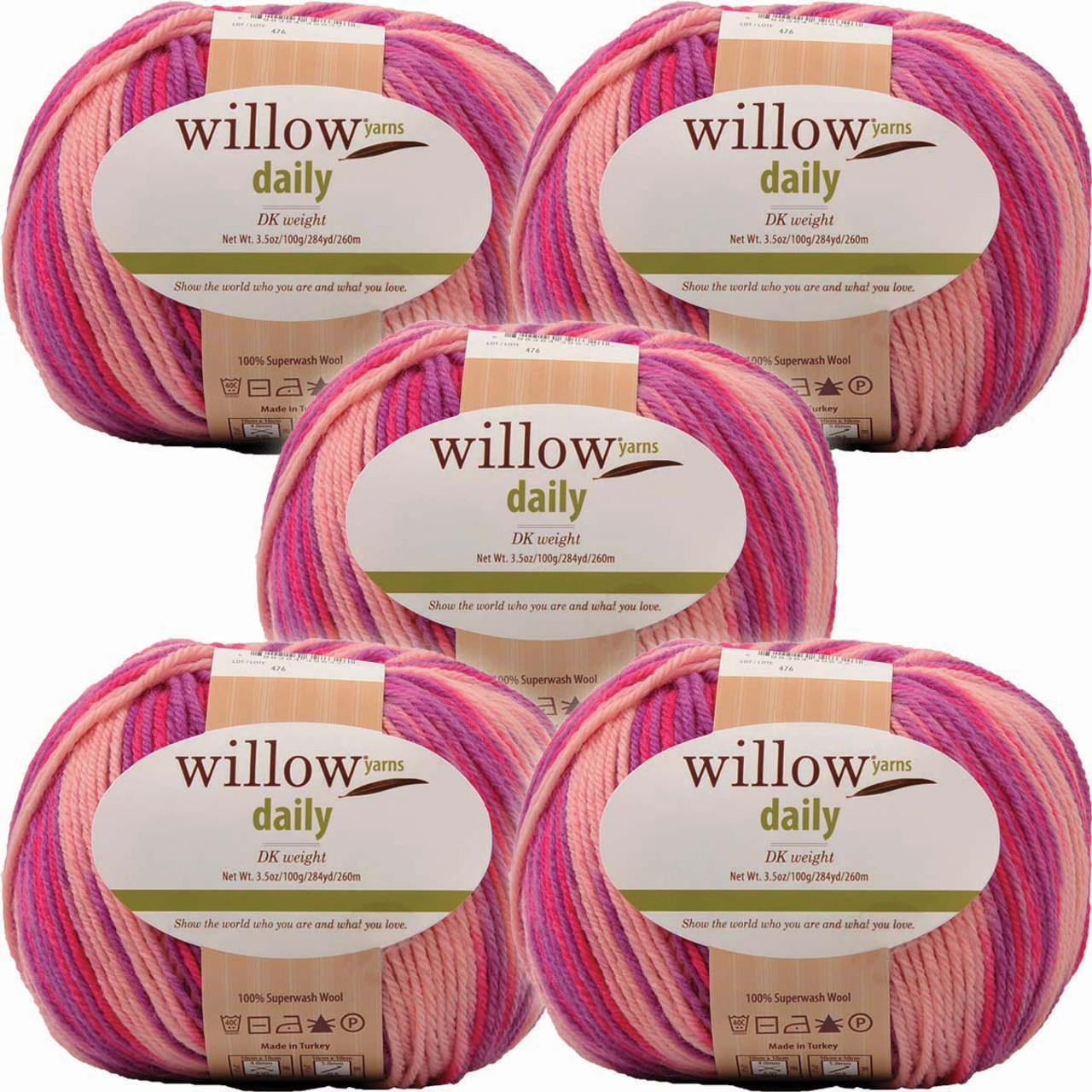 Willow Yarns Daily DKBag of 5 Yarn Pack