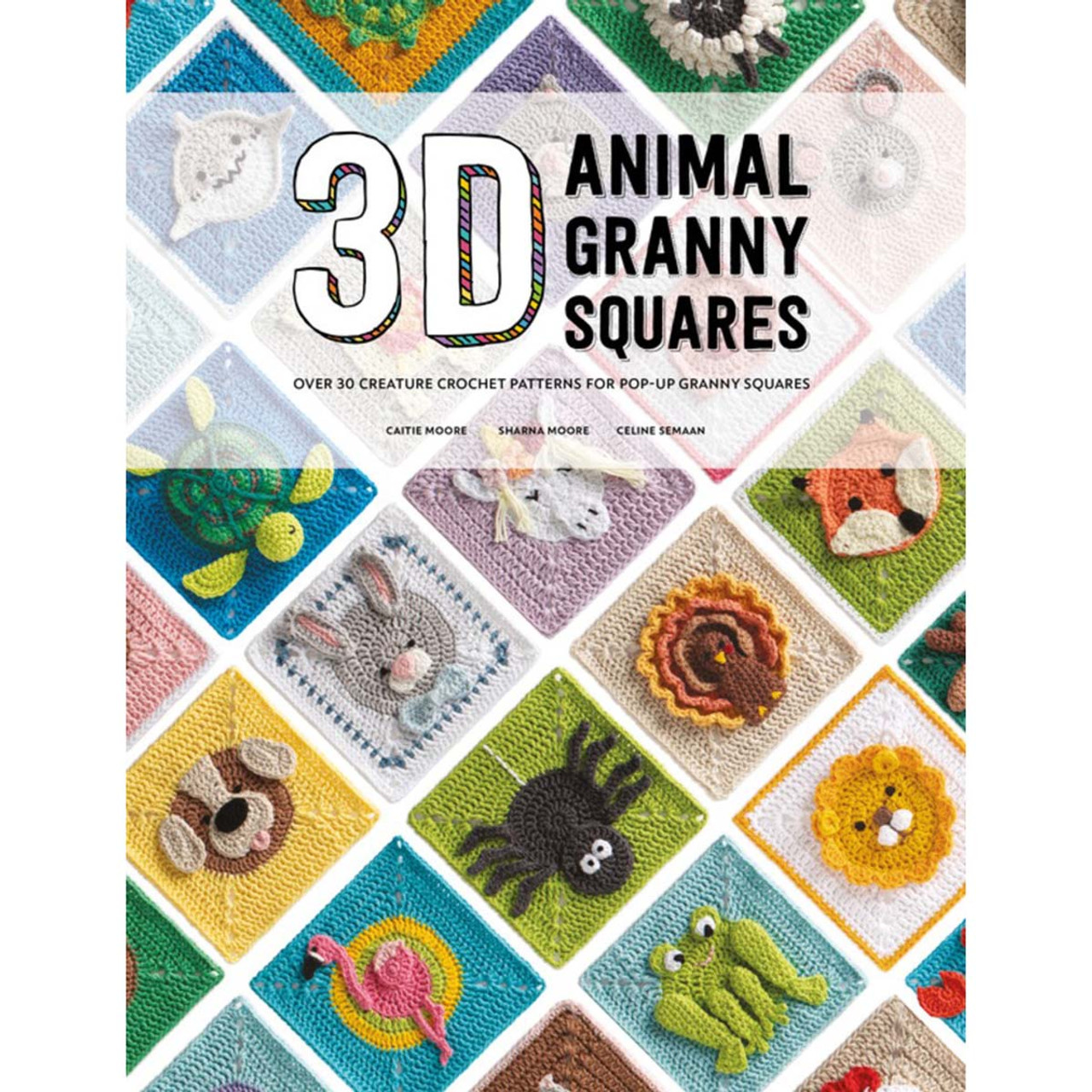 3D Animal Granny Squares Crochet Book