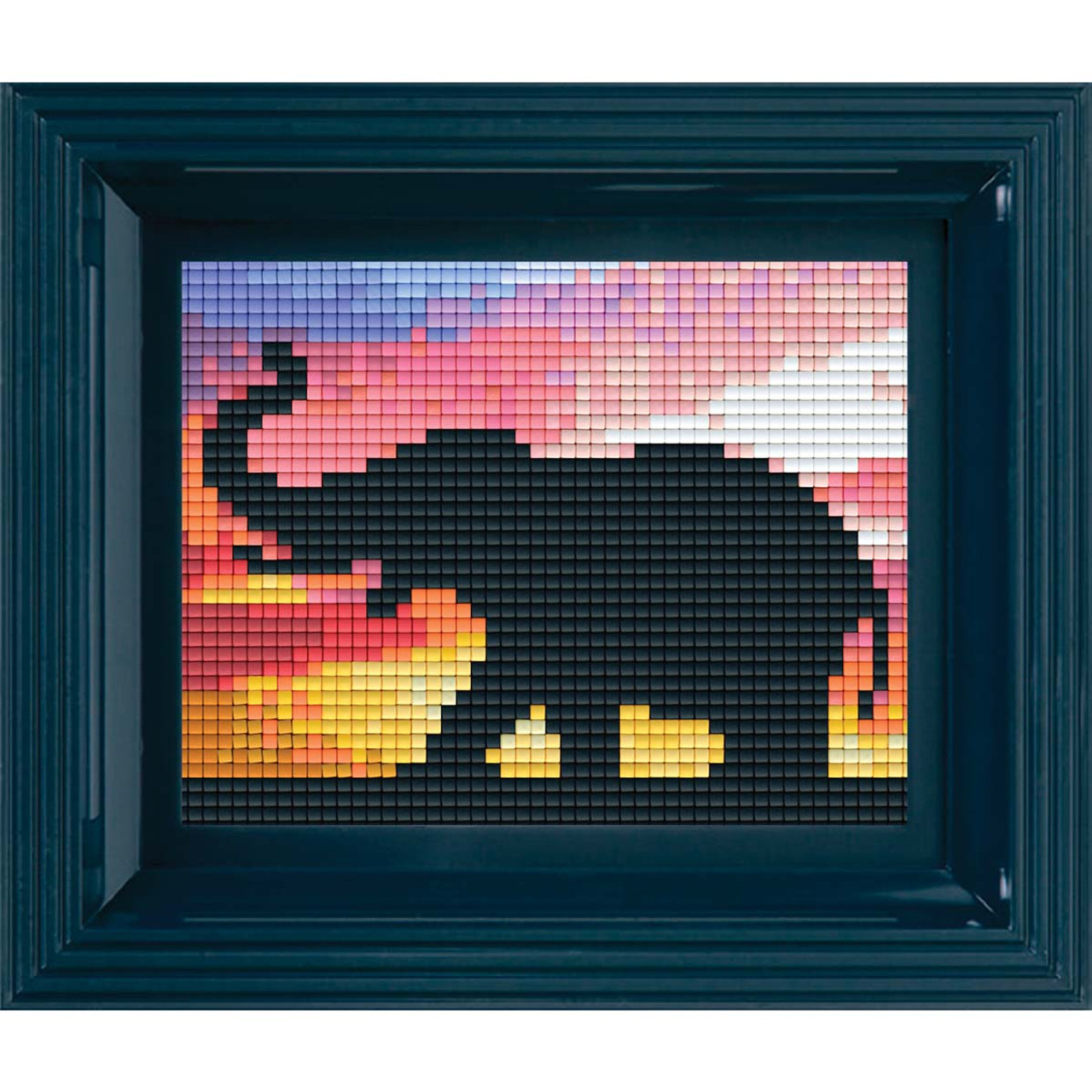 Finished Diamond Dotz Painting, Framed, Elephant Mosaic 