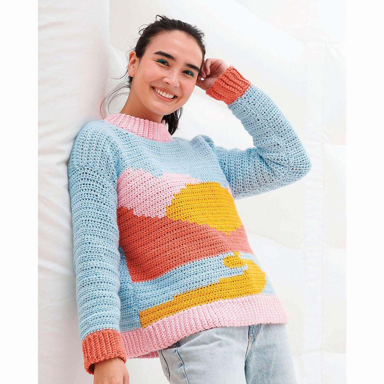 Caron Landscape Sweater Crochet Kit