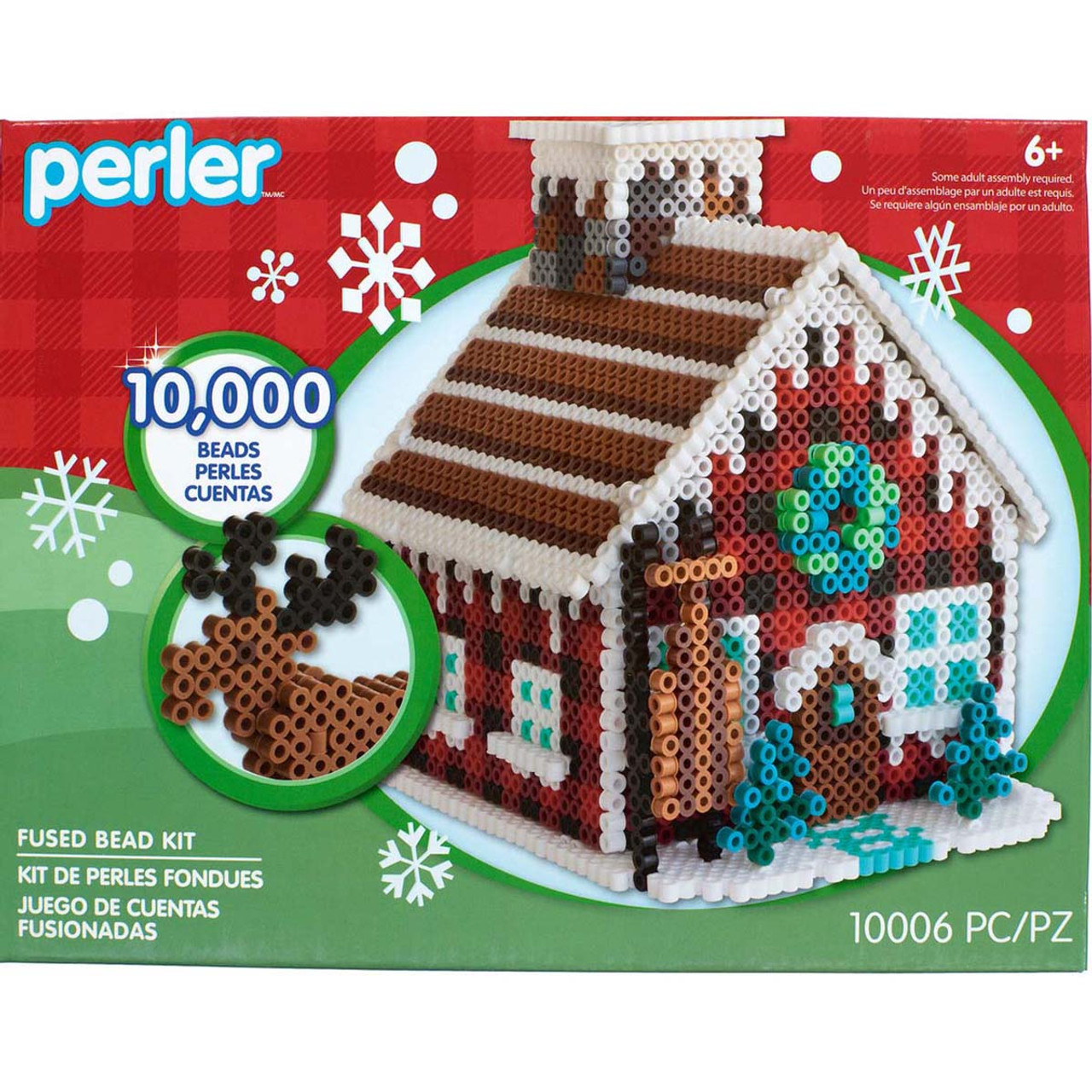 Perler Beads Winter Lodge Gingerbread House Beading Kit