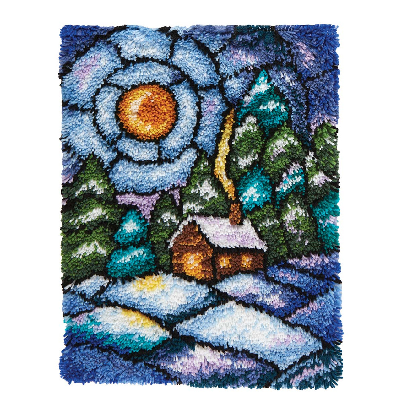 Latch Hook Rug Kits For Adults Extra Large Autumn Landscape Carpet  Embroidered 