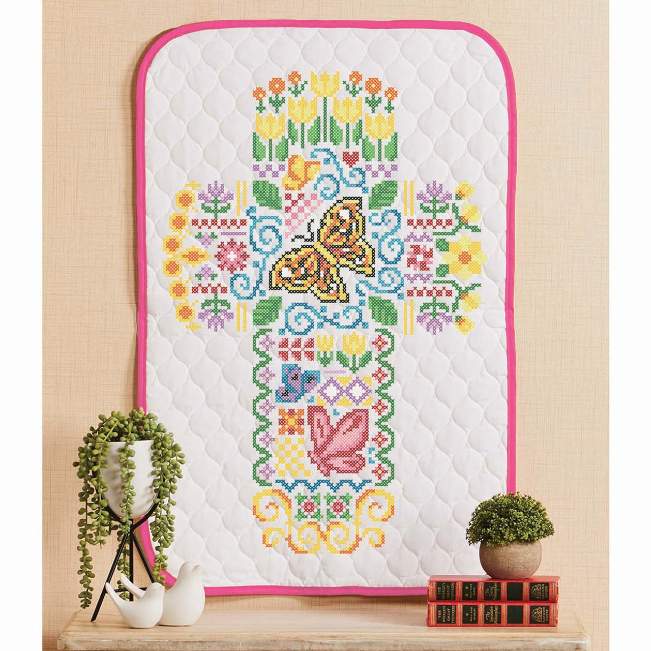CaptainCrafts New DIY Art Stamped Cross Stitch Kit Pre-Printed Pattern Counted Embroidery Kits - Baby Monkey (Stamped)