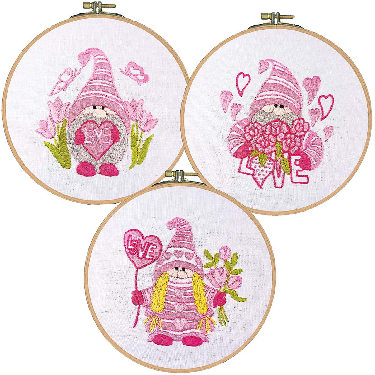 Craftways Two Cardinals Hoop Stamped Embroidery Kit