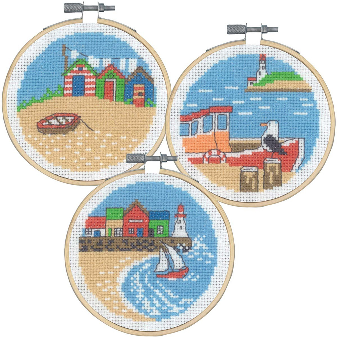 Permin At the Sea Hoop Set Counted Cross-Stitch