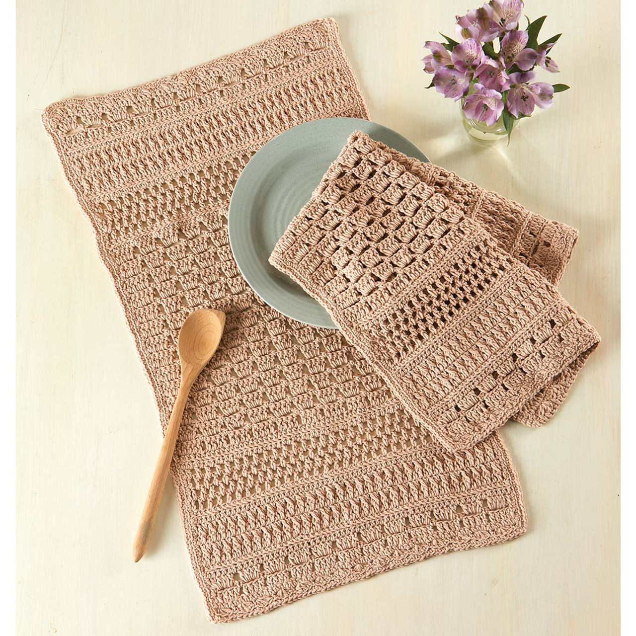 Floral Crochet Kitchen Set 