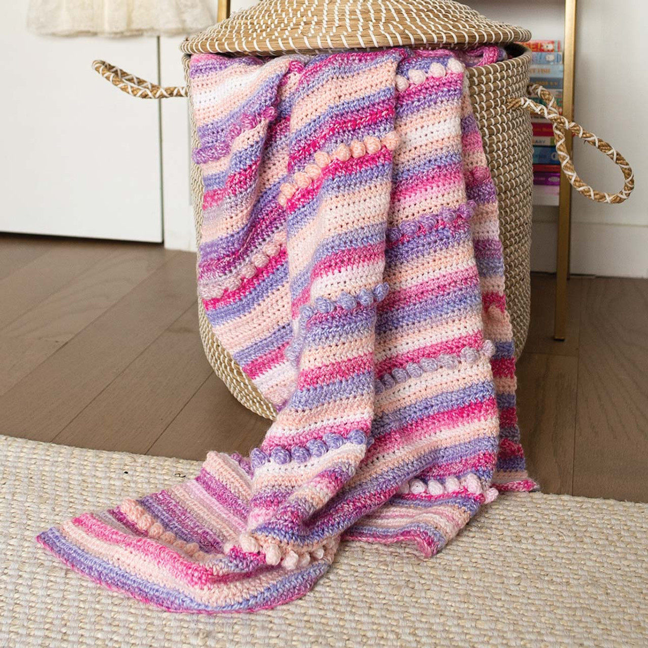 Camille's Easy Ripple crochet blanket - see Ravelry - Lion Brand Big Scoop Ice  Cream yarn, Tutti Frutti.