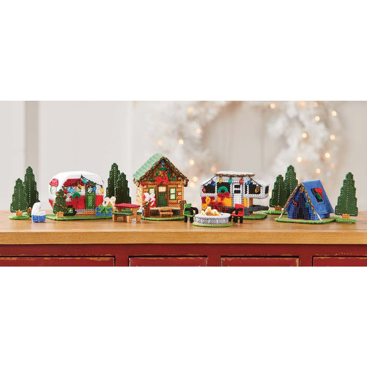 Christmas DIY Kits Christmas Village Complete Set - Unfinished - The  little Green Bean