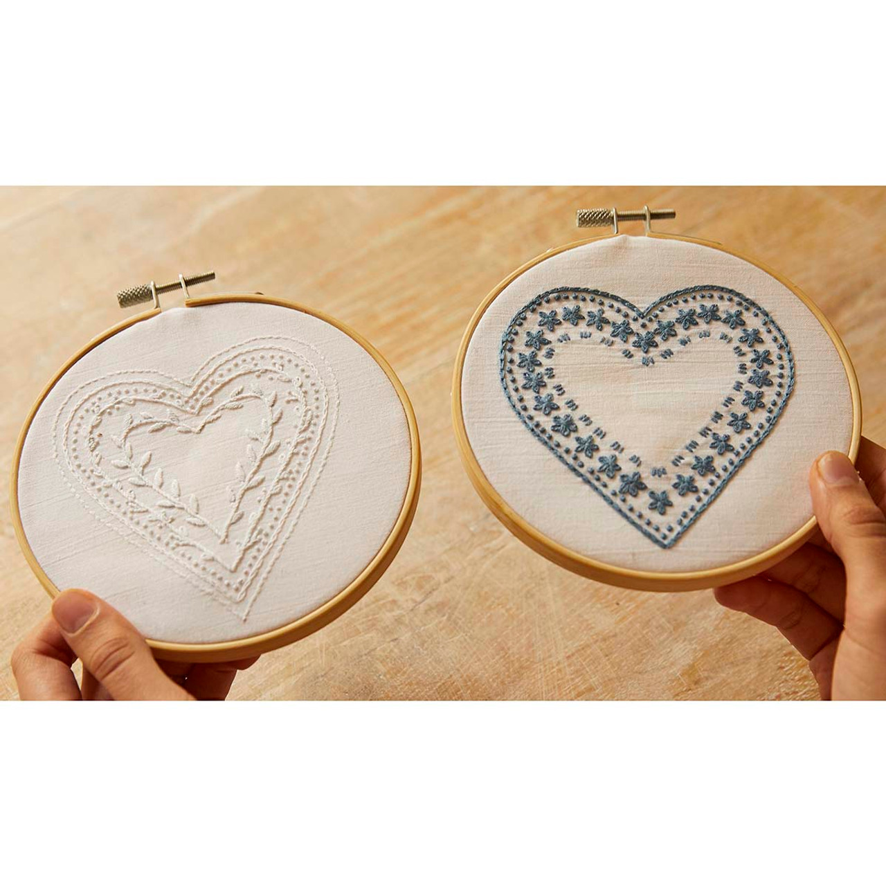 Craftways Happy Valentine's Hoop Stamped Embroidery Kit