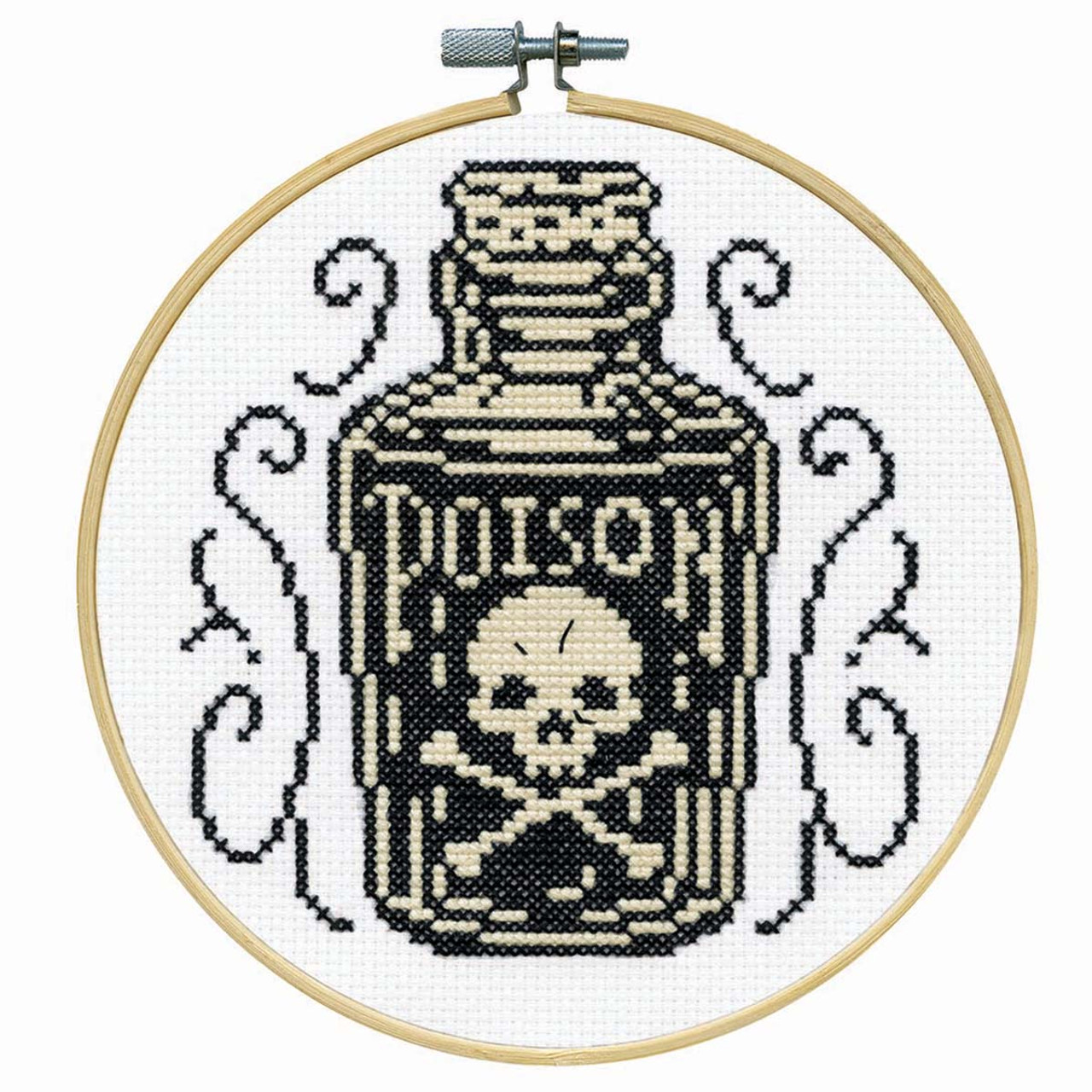 Design Works Poison Bottle Hoop Counted Cross-Stitch Kit