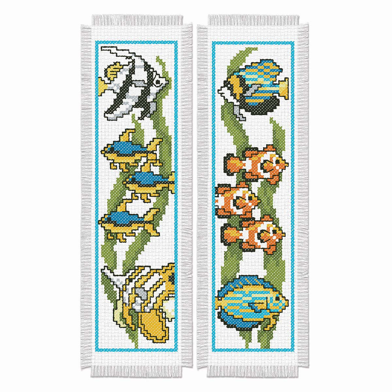 Tropical Fish Bookmarks Counted Cross-Stitch Pattern Download tropical-fish-bookmarks-counted-cross-stitch-pattern-download