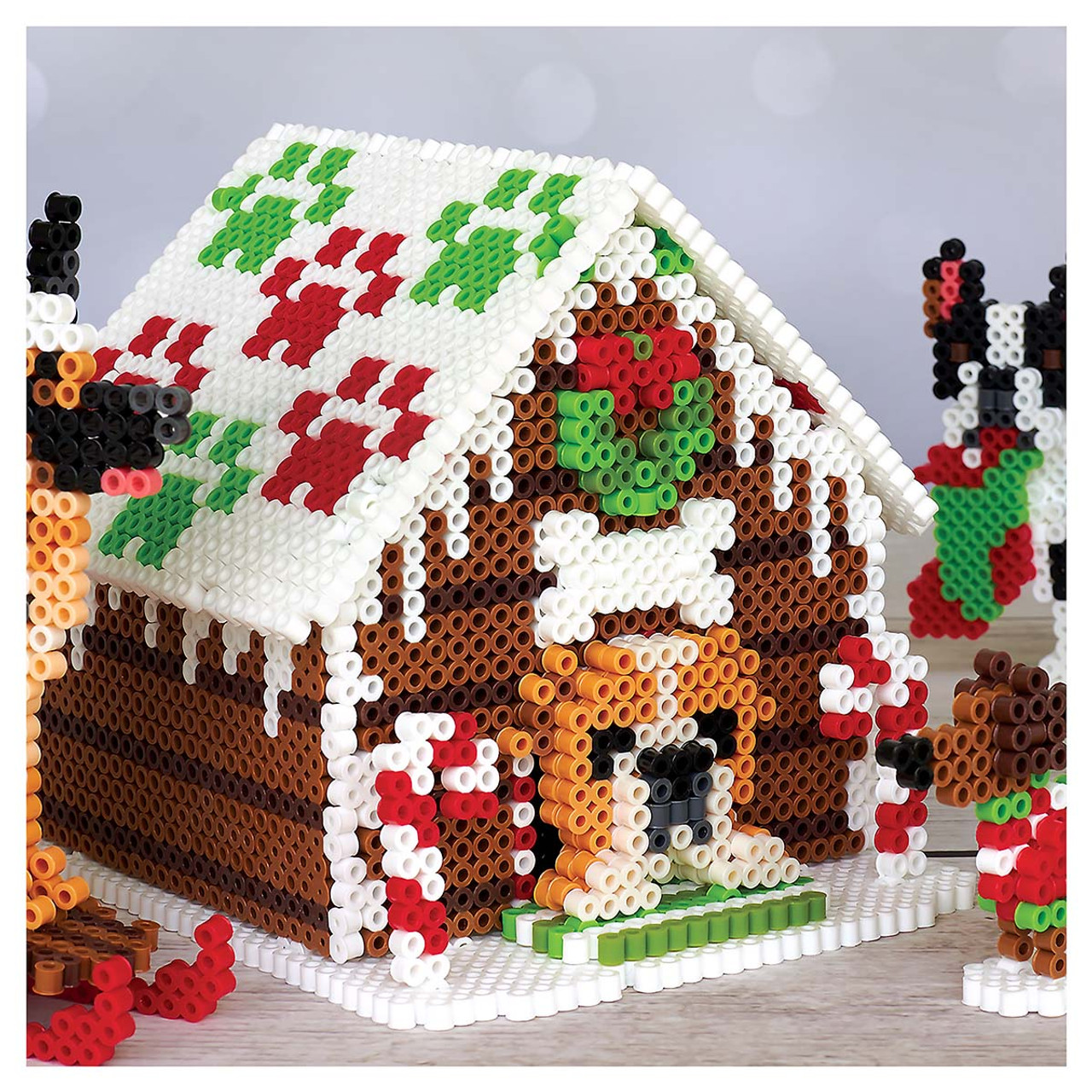 Perler Beads Dog House Gingerbread House Beading Kit