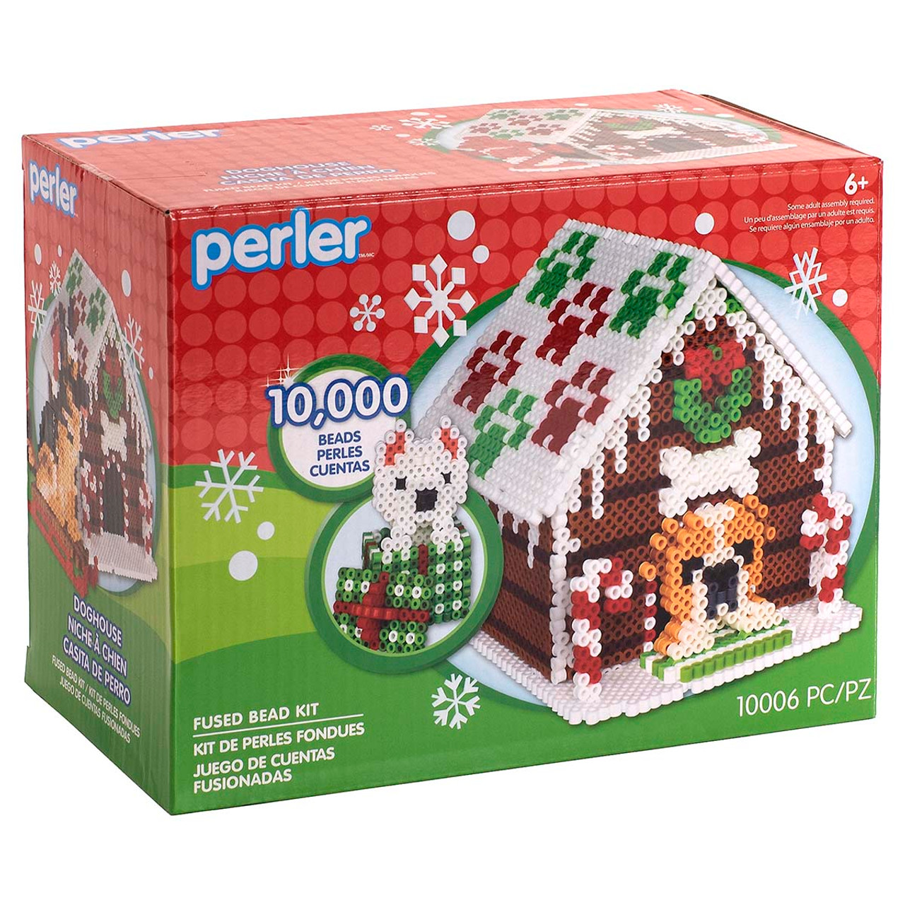 Perler Beads Dog House Gingerbread House Beading Kit