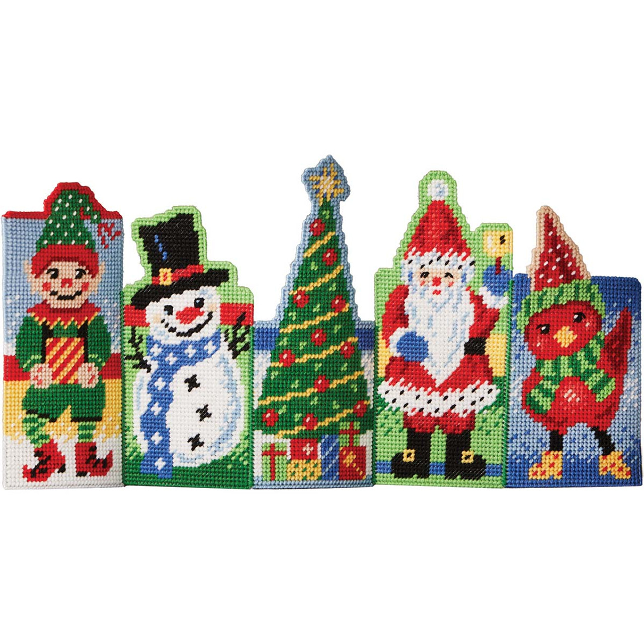 Snowman & Child Wall Hanging Christmas Plastic Canvas Kit from Design  Works