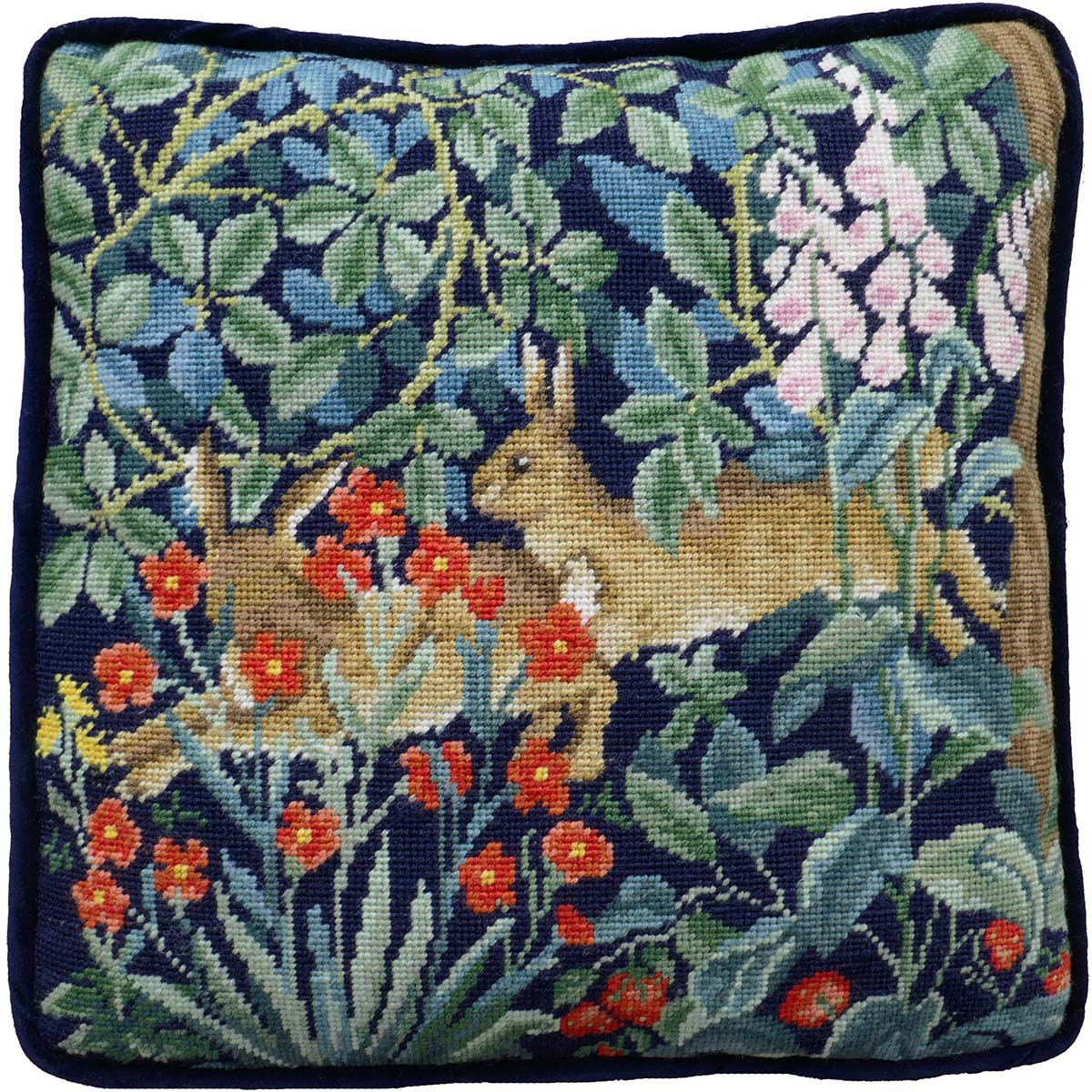 Bothy Threads Kreuzstich-Set „Hippie Hare“ – 26 X 26 Cm, Mit Bedrucktem Aida-Stoff