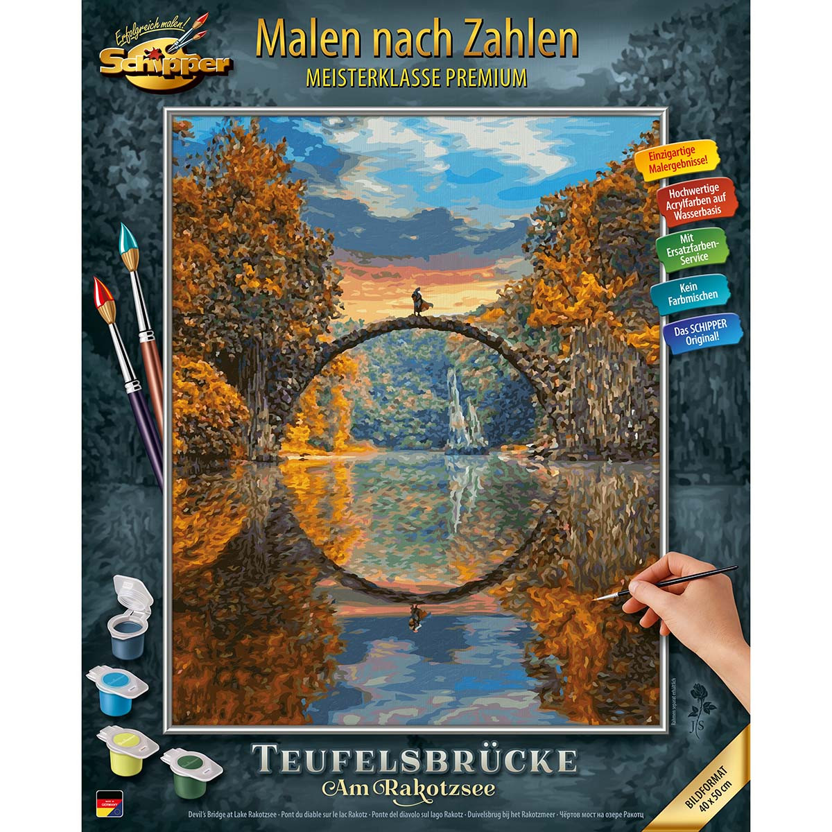 Schipper Devil's Bridge at Lake Rakotzsee Paint by Number Kit